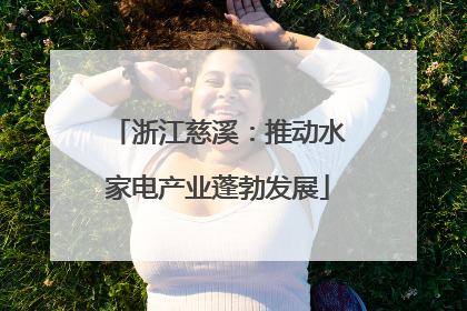 浙江慈溪：推动水家电产业蓬勃发展
