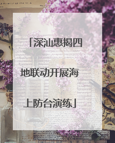 深汕惠揭四地联动开展海上防台演练