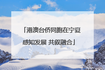 港澳台侨同胞在宁夏感知发展 共叙融合