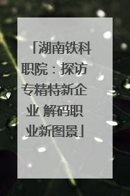 湖南铁科职院：探访专精特新企业 解码职业新图景