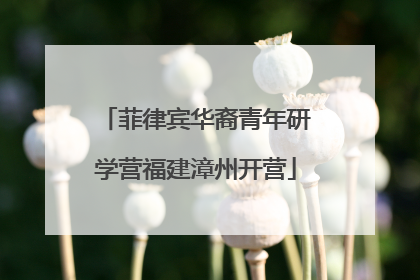 菲律宾华裔青年研学营福建漳州开营