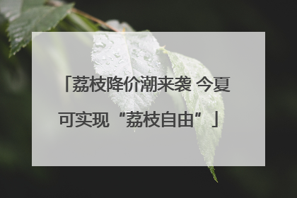 荔枝降价潮来袭 今夏可实现“荔枝自由”