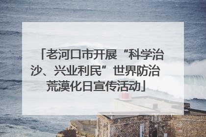 老河口市开展“科学治沙、兴业利民”世界防治荒漠化日宣传活动