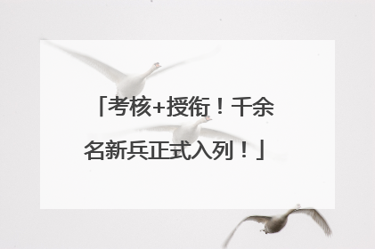 考核+授衔！千余名新兵正式入列！