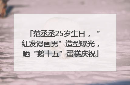 范丞丞25岁生日，“红发漫画男”造型曝光，晒“鹅十五”蛋糕庆祝