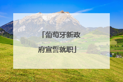 葡萄牙新政府宣誓就职