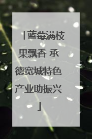 蓝莓满枝果飘香 承德宽城特色产业助振兴