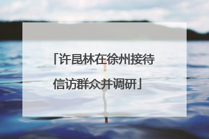 许昆林在徐州接待信访群众并调研