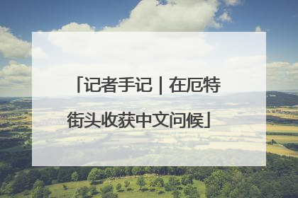 记者手记｜在厄特街头收获中文问候