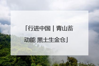 行进中国｜青山蓄动能 黑土生金仓