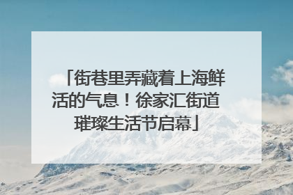 街巷里弄藏着上海鲜活的气息！徐家汇街道璀璨生活节启幕