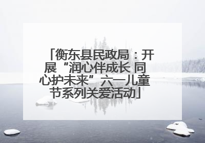 衡东县民政局：开展“润心伴成长 同心护未来”六一儿童节系列关爱活动