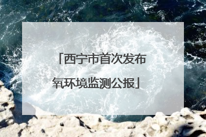 西宁市首次发布氧环境监测公报