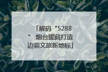 解码“5288” 烟台援藏打造边疆文旅新地标