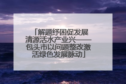 解题纾困促发展 清源活水产业兴——包头市以问题整改激活绿色发展脉动