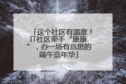 这个社区有温度！IT社区牵手“康康”，办一场有意思的端午嘉年华