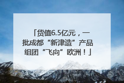 货值6.5亿元，一批成都“新津造”产品组团“飞向”欧洲！