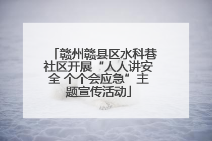 赣州赣县区水科巷社区开展“人人讲安全 个个会应急”主题宣传活动