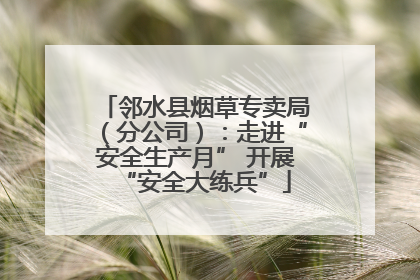 邻水县烟草专卖局（分公司）：走进“安全生产月” 开展“安全大练兵”