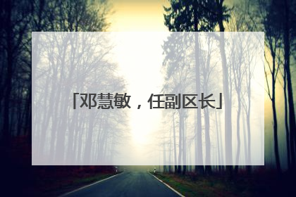 邓慧敏，任副区长