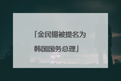 金民锡被提名为韩国国务总理