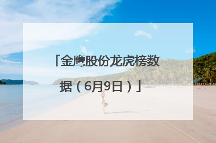 金鹰股份龙虎榜数据（6月9日）