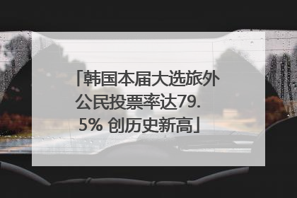 韩国本届大选旅外公民投票率达79.5% 创历史新高