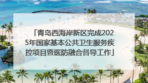 青岛西海岸新区完成2025年国家基本公共卫生服务疾控项目暨医防融合督导工作