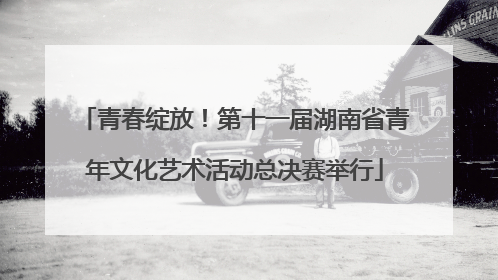 青春绽放！第十一届湖南省青年文化艺术活动总决赛举行