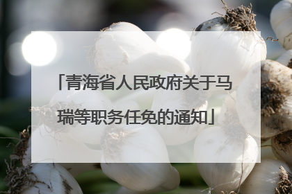 青海省人民政府关于马瑞等职务任免的通知