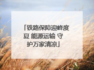铁路保障迎峰度夏 能源运输 守护万家清凉