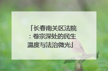 长春南关区法院：卷宗深处的民生温度与法治微光