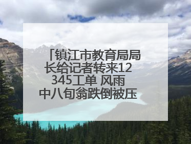 镇江市教育局局长给记者转来12345工单 风雨中八旬翁跌倒被压电瓶车下，扶不扶？镇江高职学子选择令人钦佩