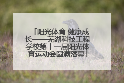 阳光体育 健康成长——芜湖科技工程学校第十一届阳光体育运动会圆满落幕