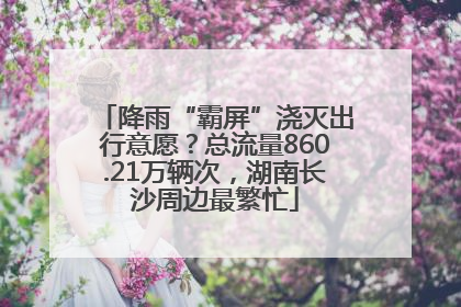 降雨“霸屏”浇灭出行意愿？总流量860.21万辆次，湖南长沙周边最繁忙