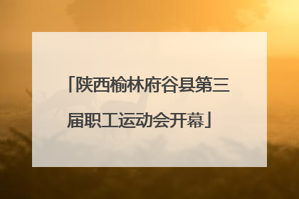 陕西榆林府谷县第三届职工运动会开幕