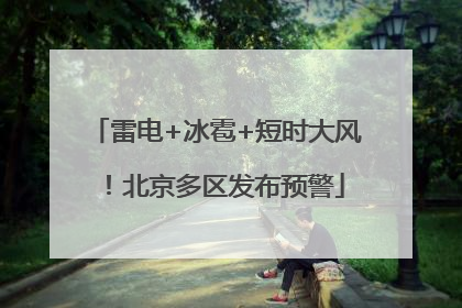 雷电+冰雹+短时大风！北京多区发布预警
