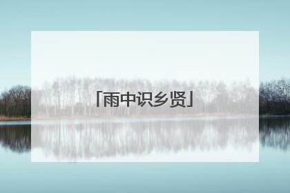 雨中识乡贤