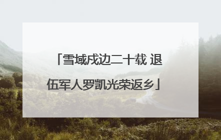 雪域戍边二十载 退伍军人罗凯光荣返乡