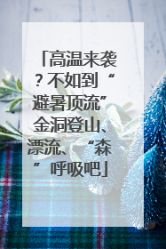 高温来袭？不如到“避暑顶流”金洞登山、漂流、“森”呼吸吧