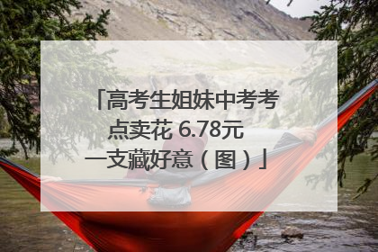 高考生姐妹中考考点卖花 6.78元一支藏好意（图）