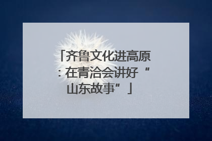 齐鲁文化进高原：在青洽会讲好“山东故事”