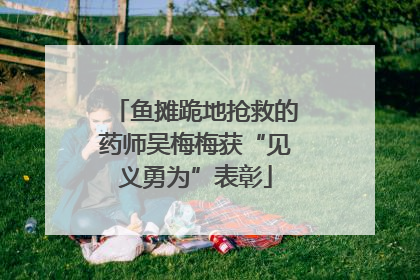 鱼摊跪地抢救的药师吴梅梅获“见义勇为”表彰