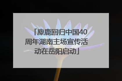 麋鹿回归中国40周年湖南主场宣传活动在岳阳启动