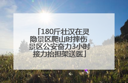 180斤壮汉在灵隐景区爬山时摔伤 景区公安奋力3小时接力抬担架送医