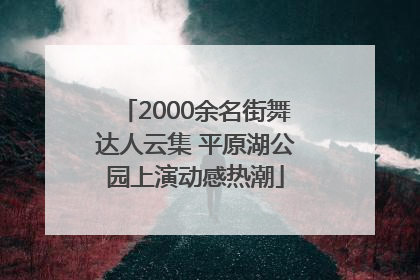 2000余名街舞达人云集 平原湖公园上演动感热潮