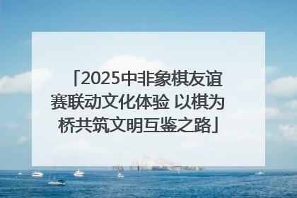 2025中非象棋友谊赛联动文化体验 以棋为桥共筑文明互鉴之路
