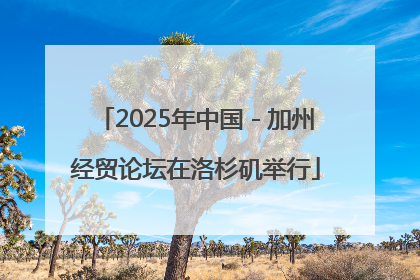 2025年中国－加州经贸论坛在洛杉矶举行