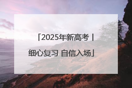 2025年新高考丨细心复习 自信入场