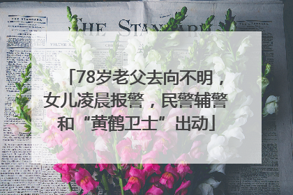 78岁老父去向不明，女儿凌晨报警，民警辅警和“黄鹤卫士”出动